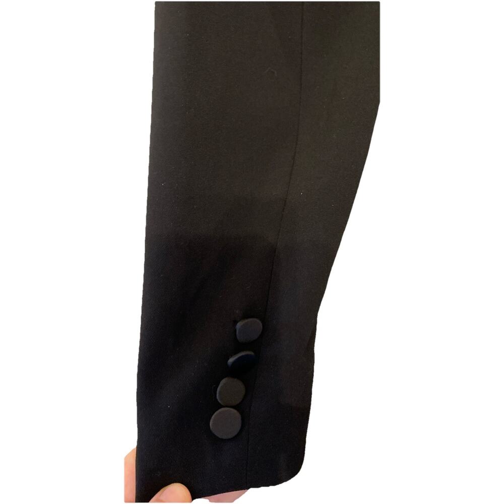 NWT Ralph Lauren Satin Crepe Black Tuxedo Maxi Dress US 14 $345 MSRP - Picture 4 of 9